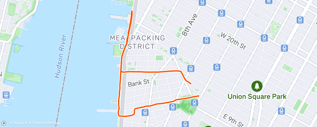 Map of the activity, Afternoon Run