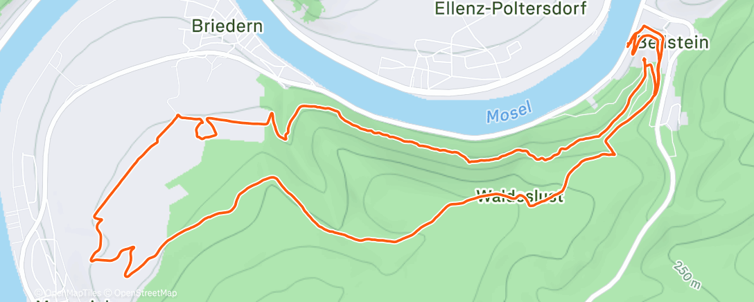 Map of the activity, Wanderung am Nachmittag