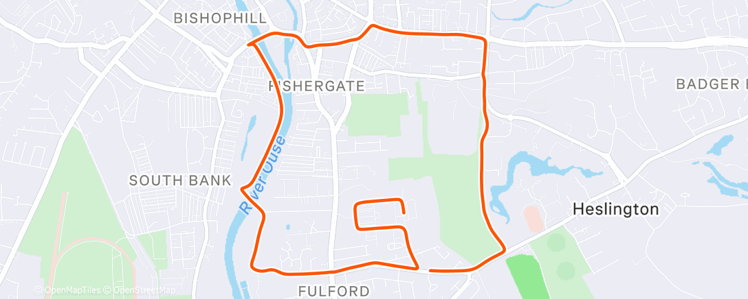 Map of the activity, Morning Run
