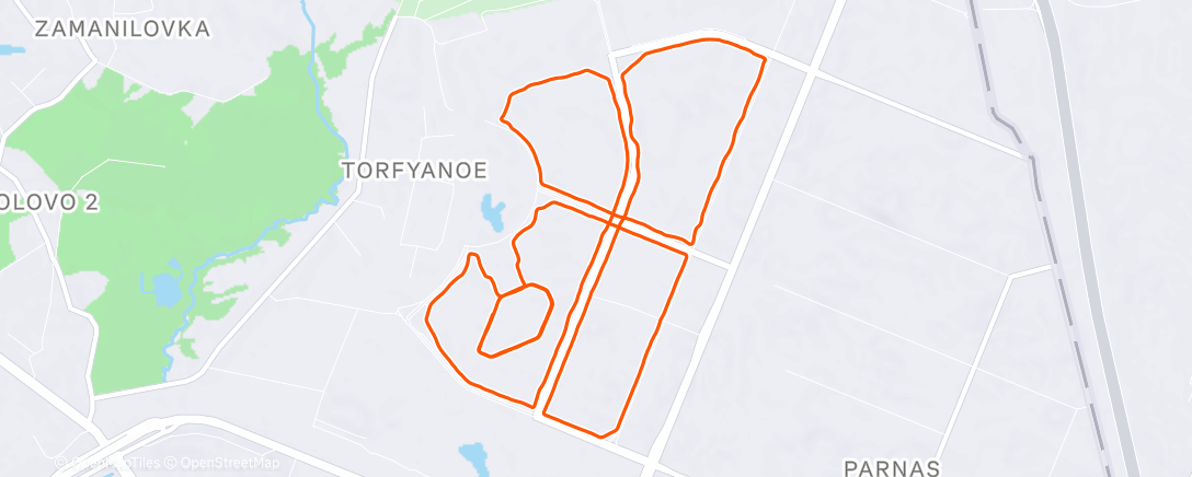 Map of the activity, Morning Run