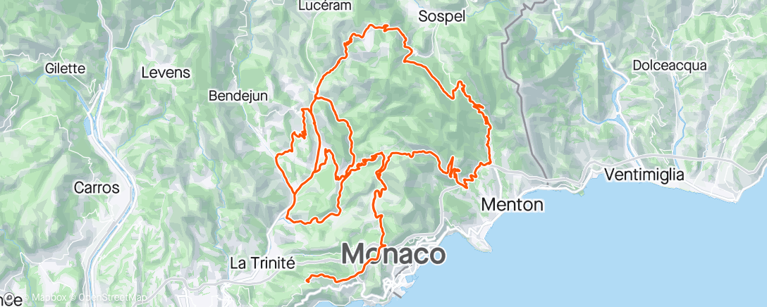 Mapa de la actividad, Sortie vélo le matin
