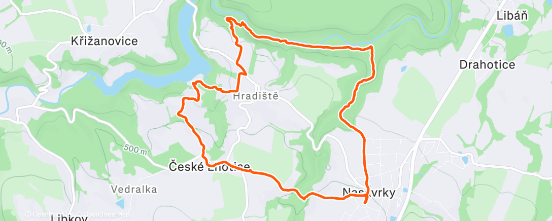 Map of the activity, Běžecký výlet 😛