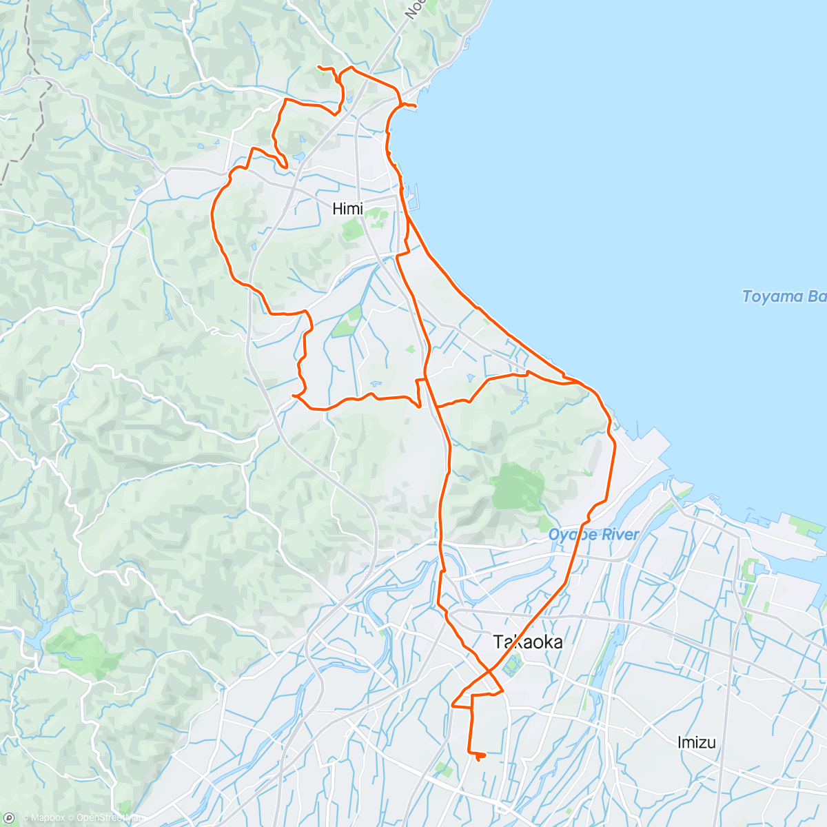 Map of the activity, サイクルボールシーズンV とやまいちショートコース