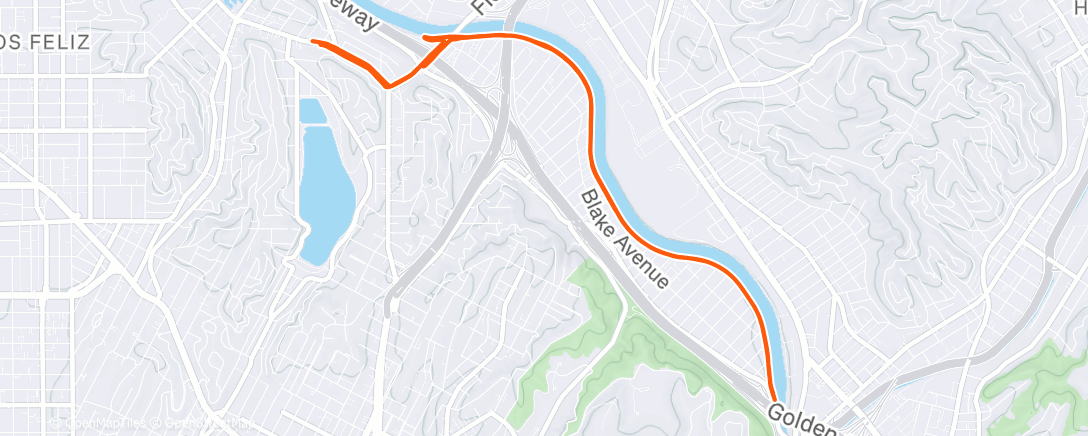 Map of the activity, morning miles