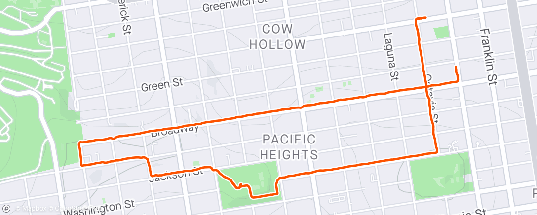 Map of the activity, Beautiful brisk stroll through spectacular Pacific Heights SF!!