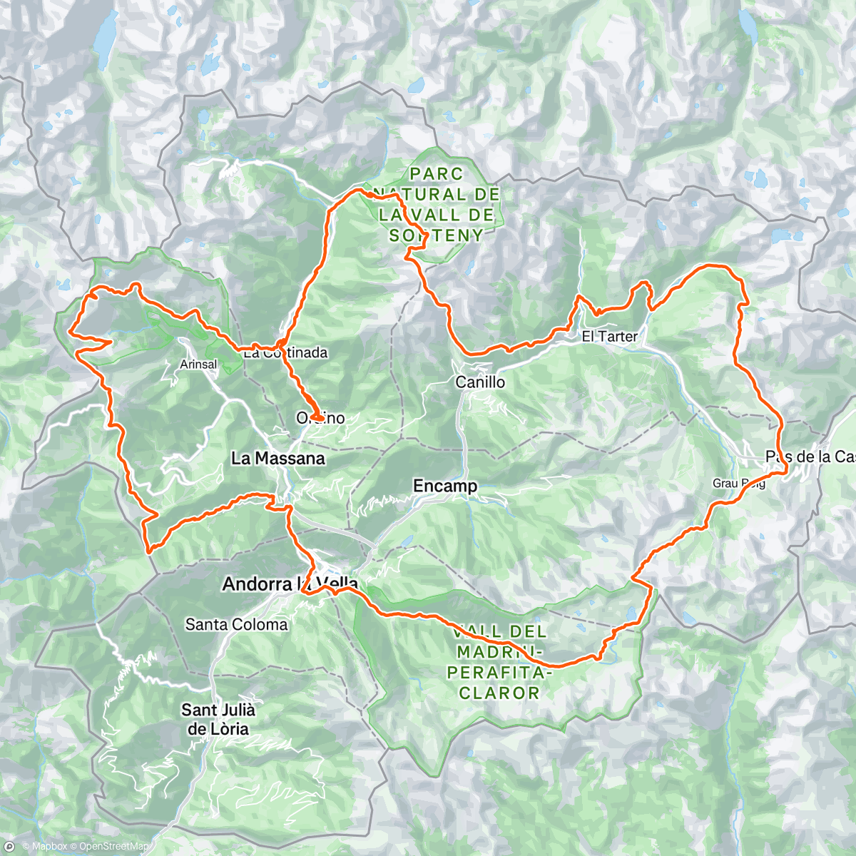 Map of the activity, Course à pied le matin