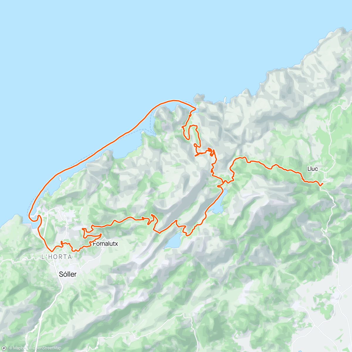 Map of the activity, Sa Calobra loop: MALLORCA.
