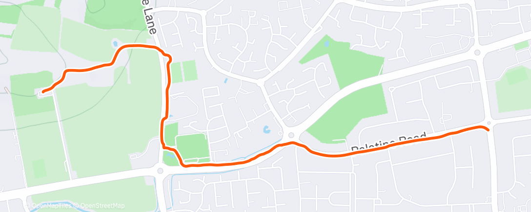 Map of the activity, Afternoon Walk