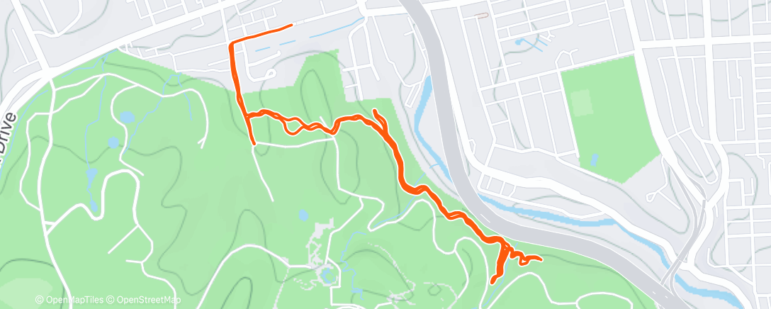 Map of the activity, Little backyard yog/hike