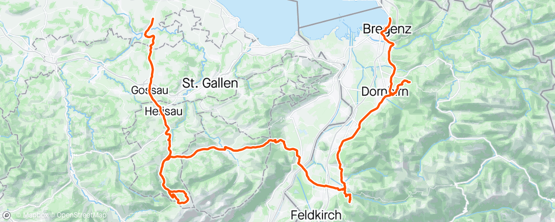 Map of the activity, Lunch Ride