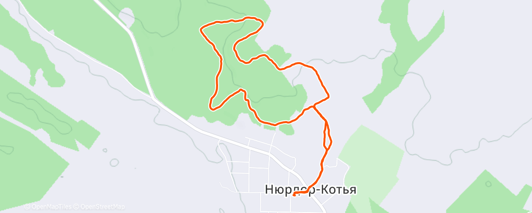 Map of the activity, Дневная прогулка