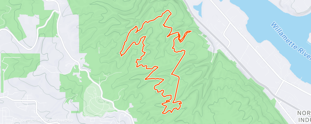Map of the activity, Morning Trail Run