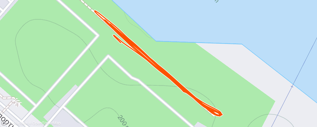 Map of the activity, Afternoon Run