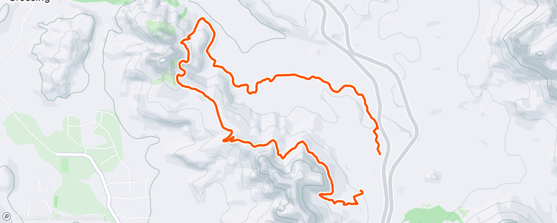 Map of the activity, Hardline trail with Tuesday Group