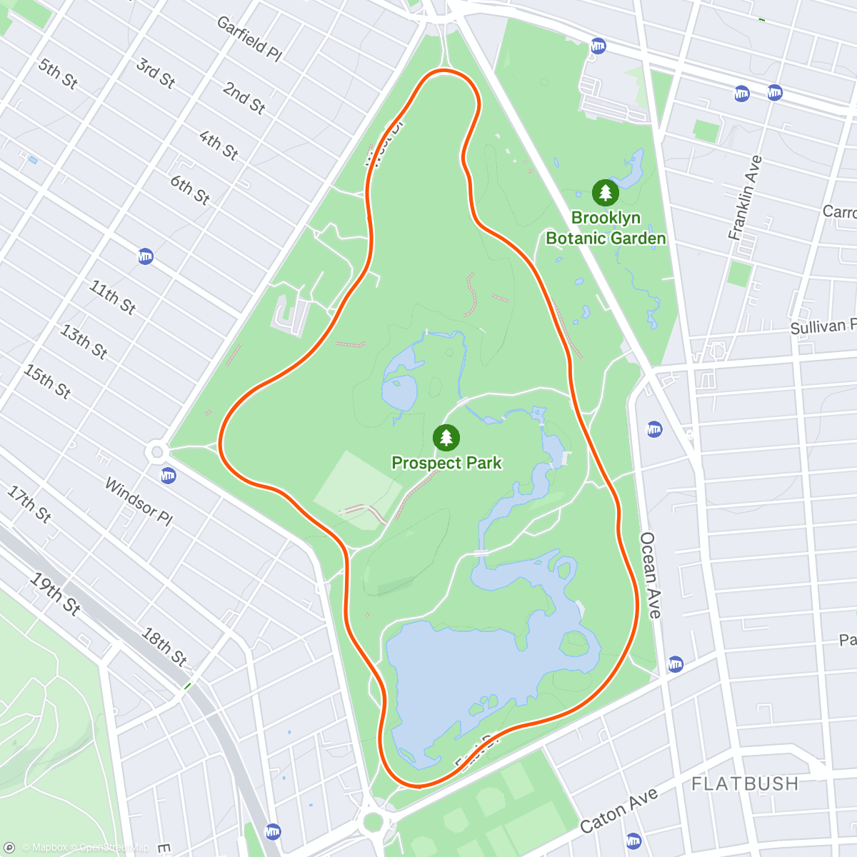 Map of the activity, Zwift - Prospect Park Loop in New York