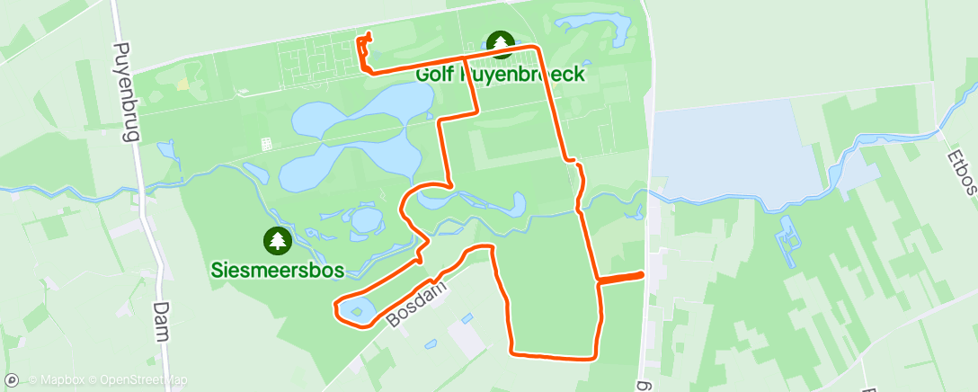 Map of the activity, Sportdag Ride