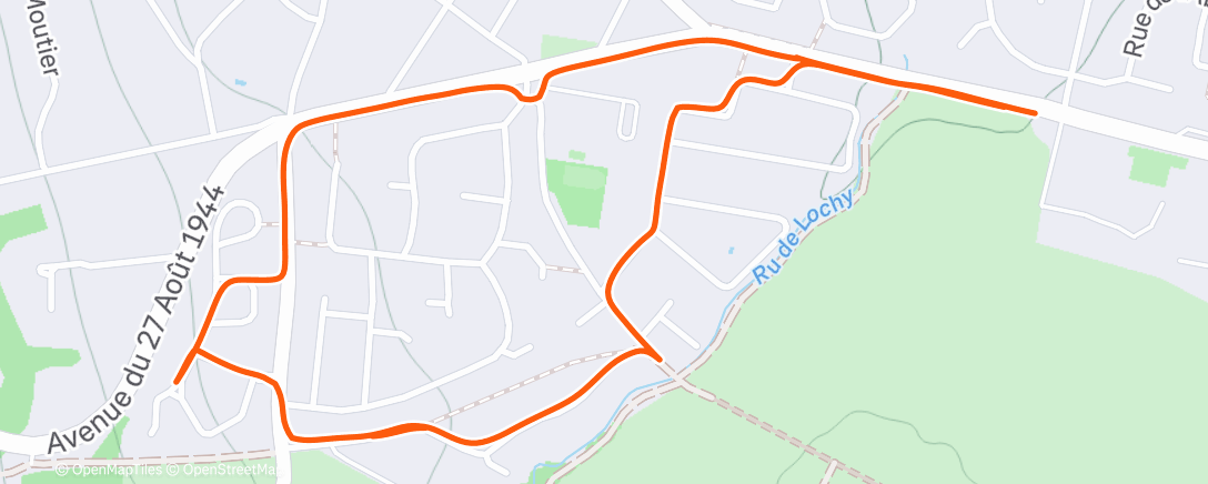 Map of the activity, Marche le matin