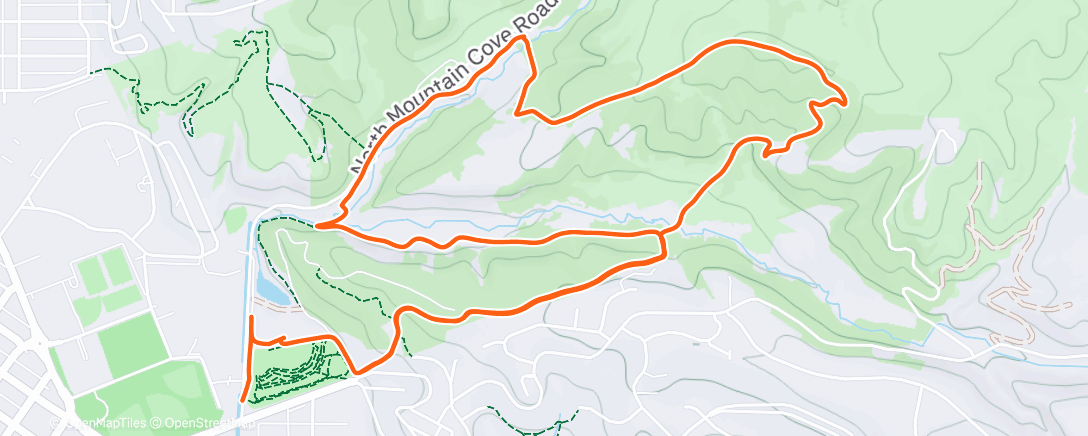 Map of the activity, Afternoon Hike