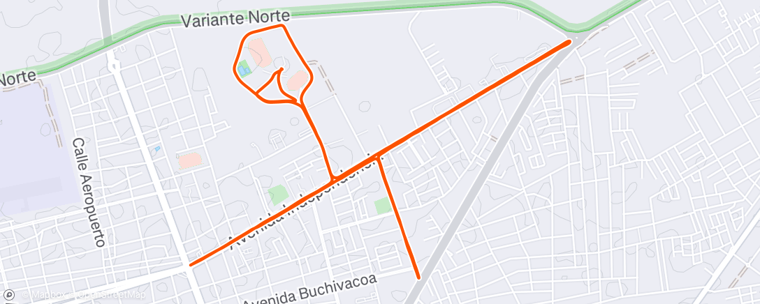Map of the activity, Carrera de mañana