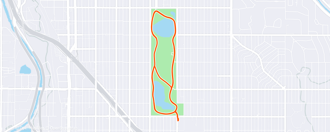 Map of the activity, 3 x Mile