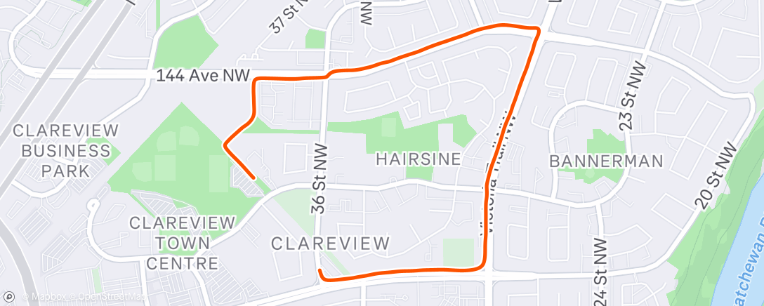 Map of the activity, Afternoon Walk