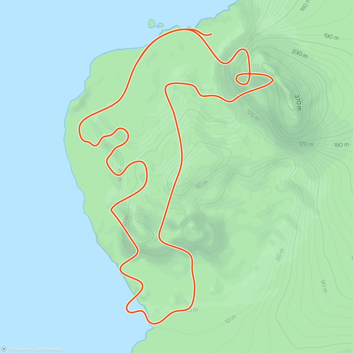 Map of the activity, Zwift - Race: Wacky Races CICLOPICA 1 of 3 by SCANNELLATORI (D) on Two Bridges Loop in Watopia