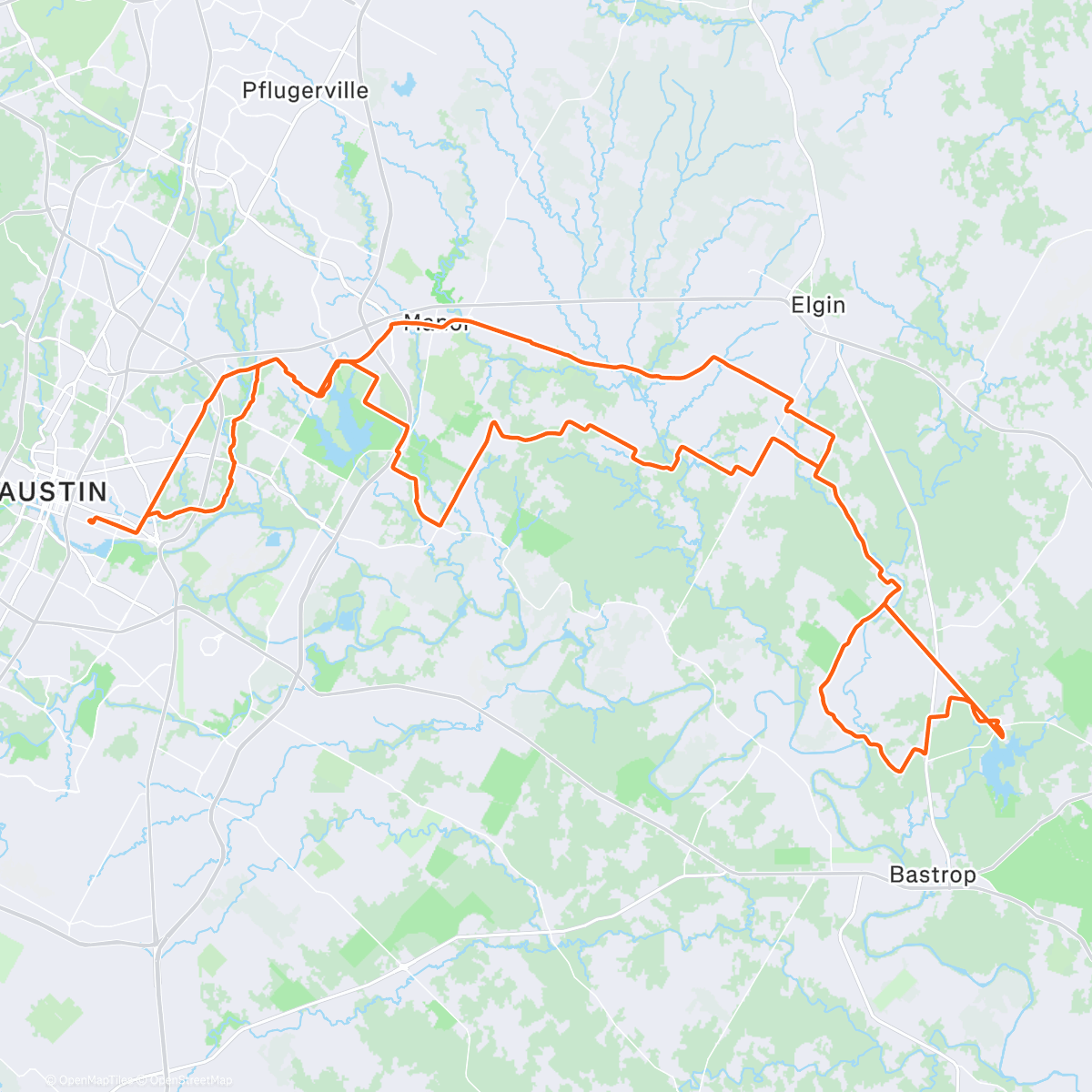 Mappa dell'attività 105 miles, but my bike computer decided to pause on the bumpy gravel 😂. What an EPIC ride and EPIC crew!!