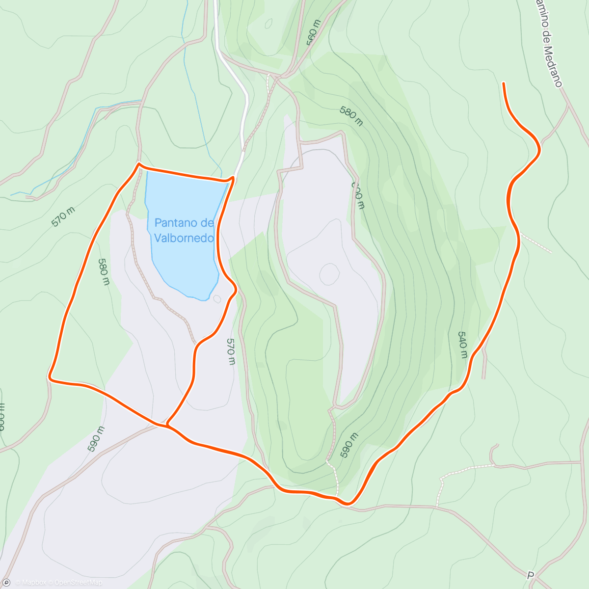 Map of the activity, Excursión a caballo