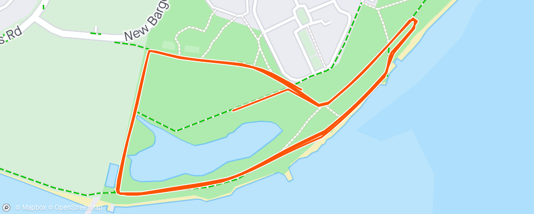 Map of the activity, Southend Park Run