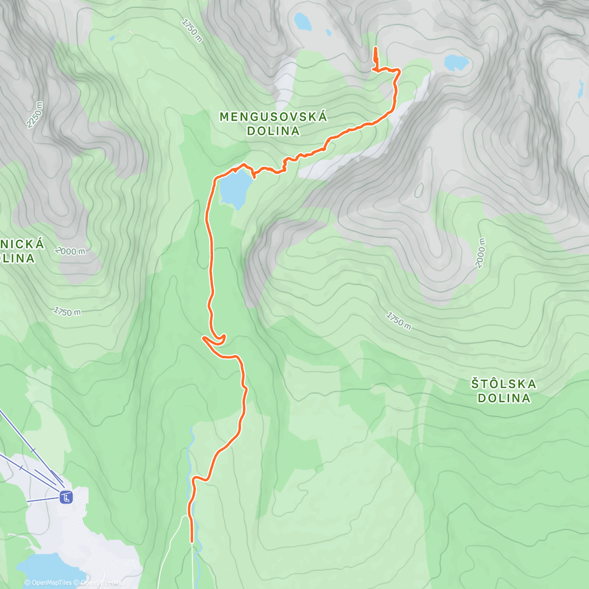 Map of the activity, Omladék-völgyi-torony / Zlomisková veža beszállójának megcsodálása