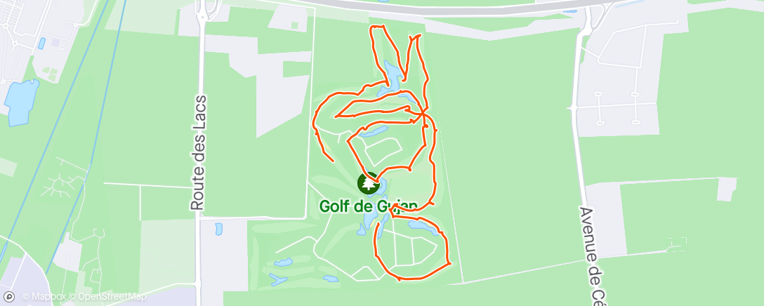Map of the activity, Golf le midi