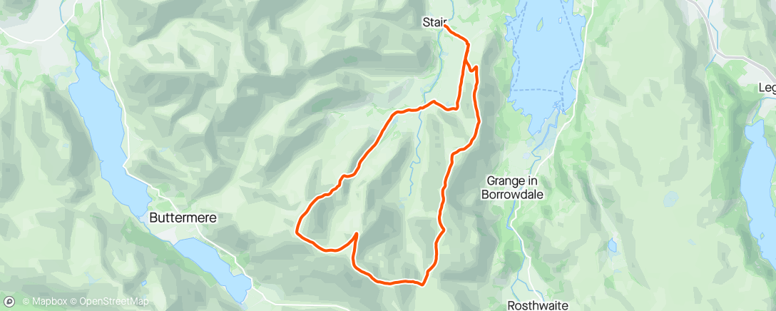 Map of the activity, Newlands Memorial Fell Race