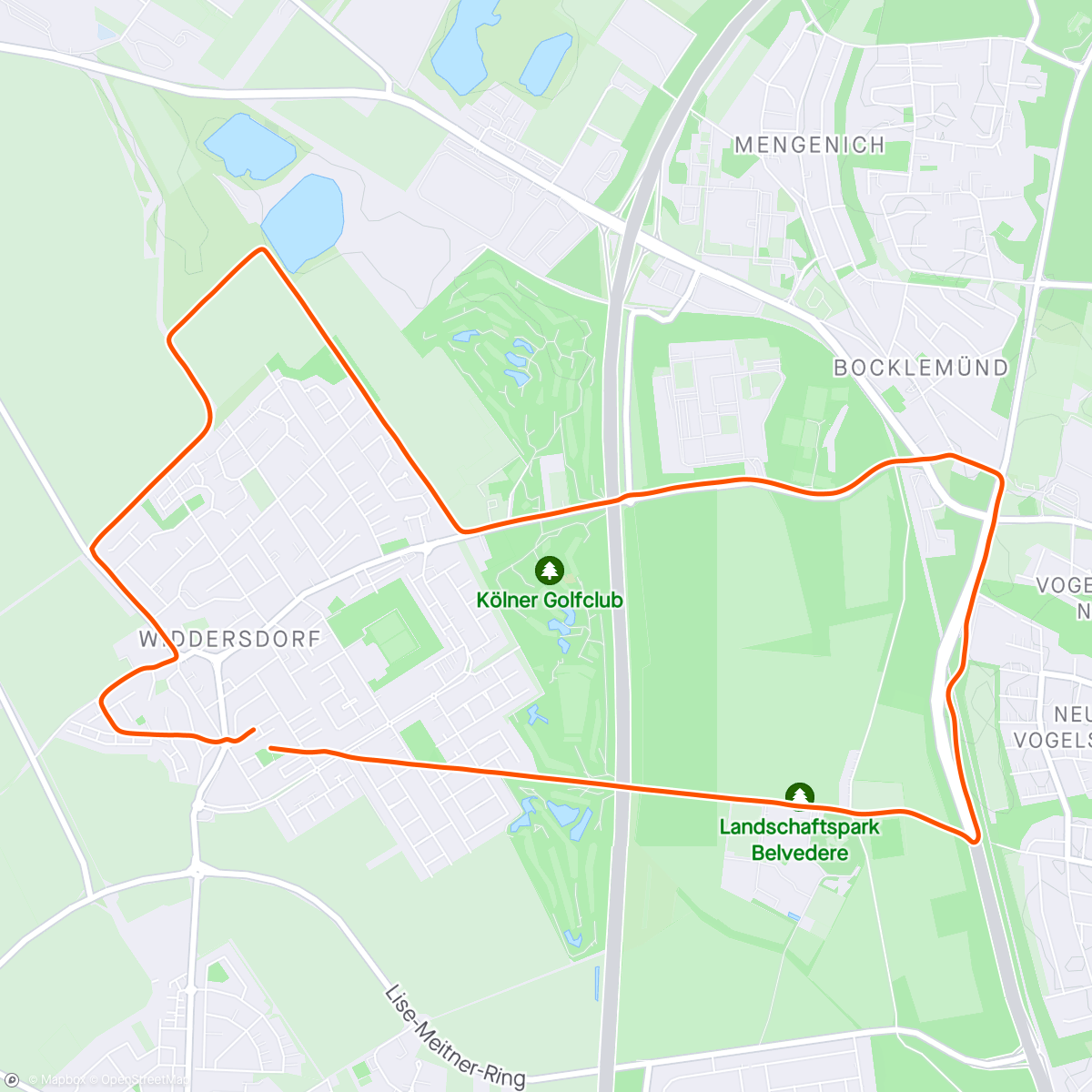 Map of the activity, 10k Foundation Run