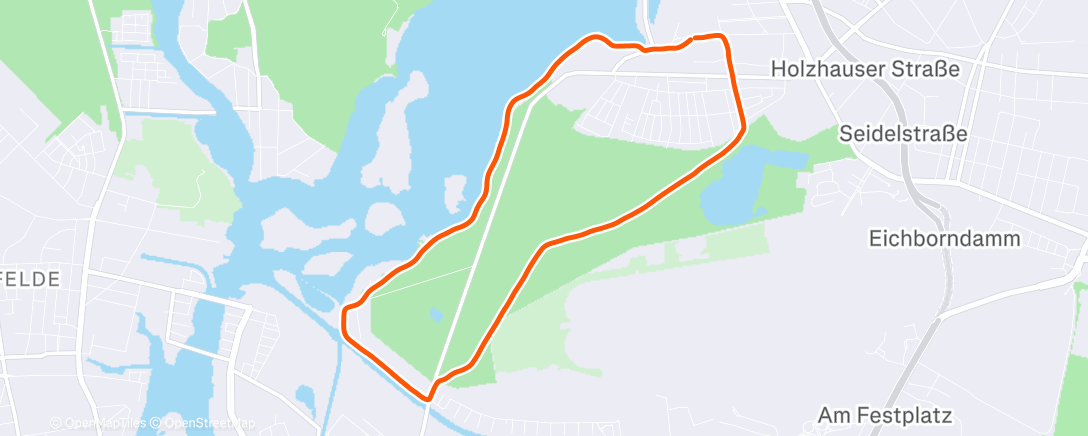 Map of the activity, Afternoon Run