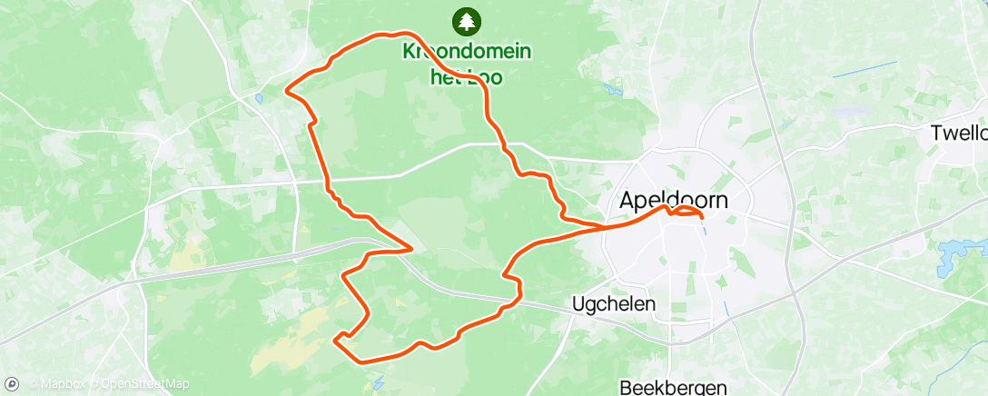 Map of the activity, Solo gravel middagritje