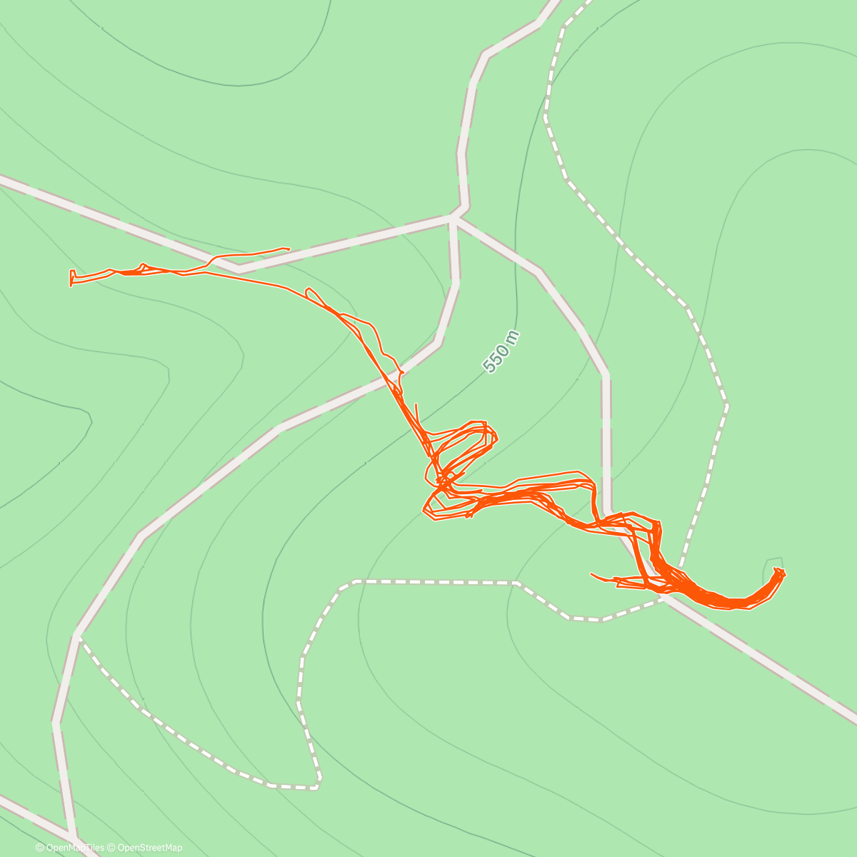 Map of the activity, Paradis de la bosse