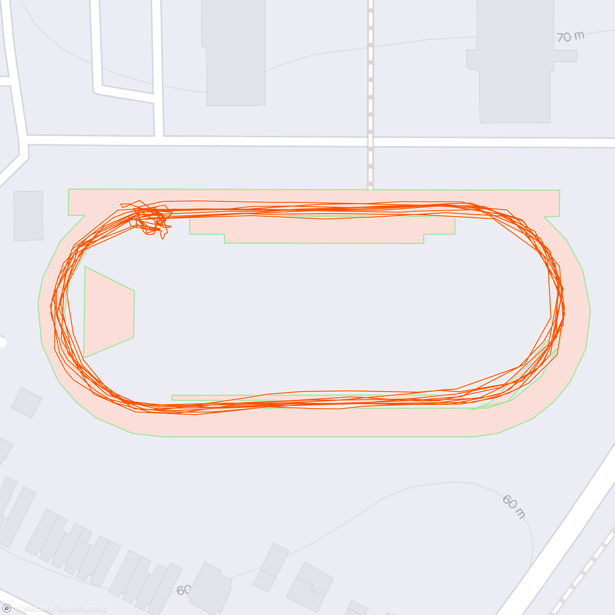 Map of the activity, Ladies track night - 400m