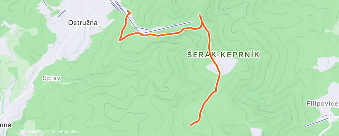 Map of the activity, Morning Hike