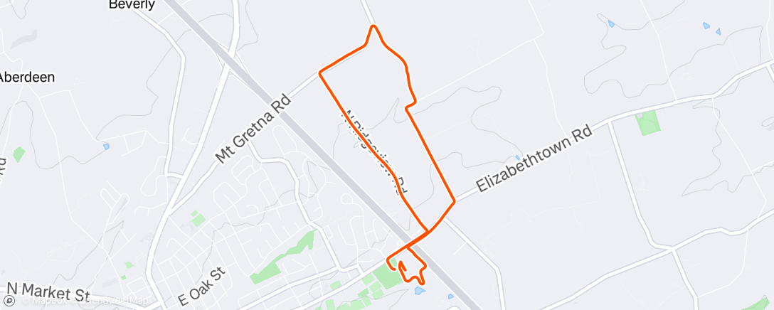 Map of the activity, Morning Run