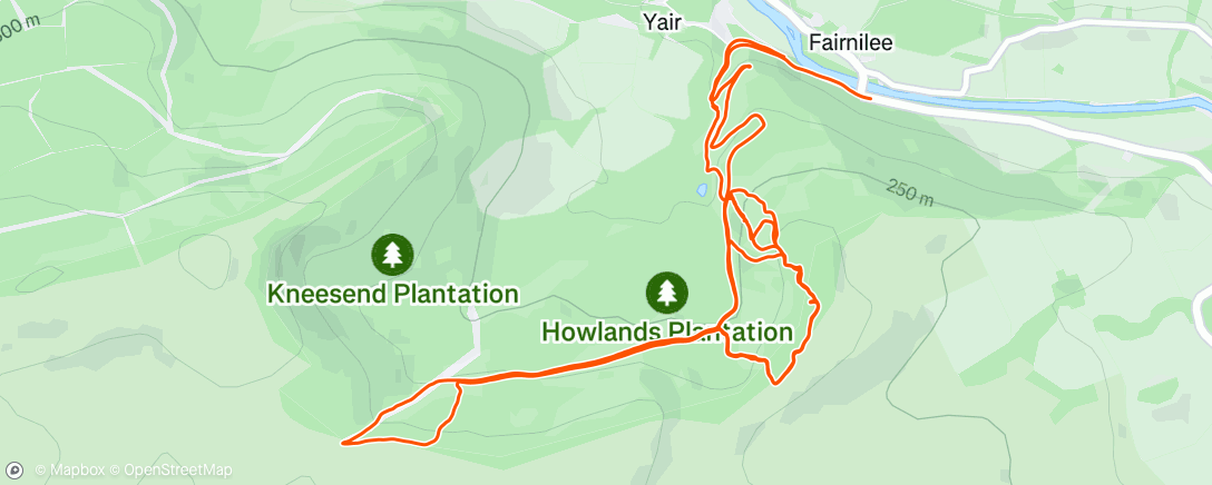 Map of the activity, Yair in the rain is fun!