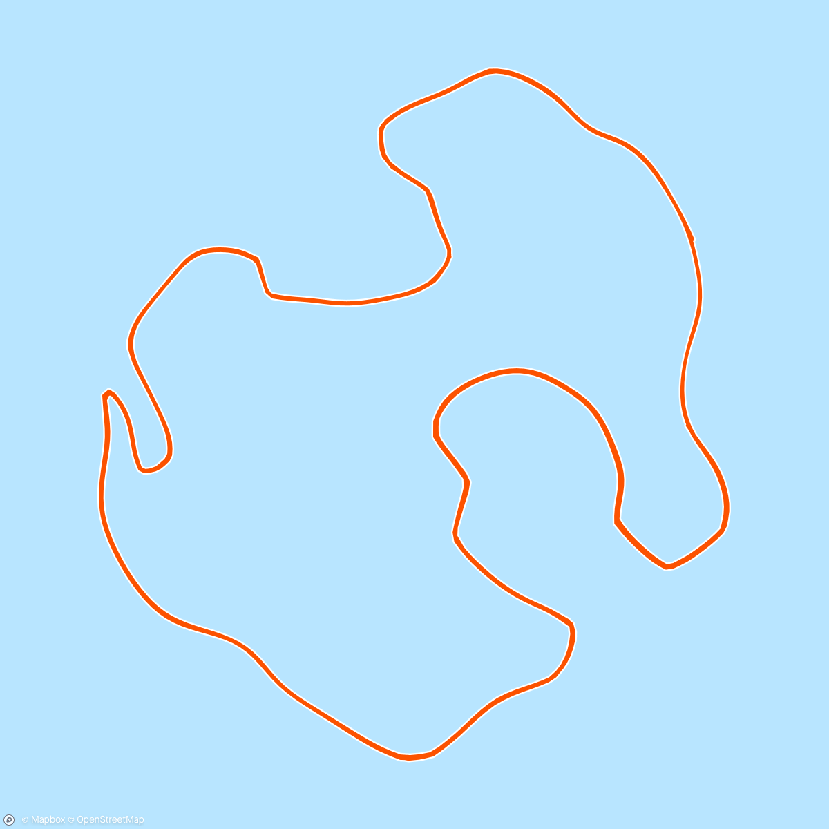 Map of the activity, Rest of the hour (Zwift)