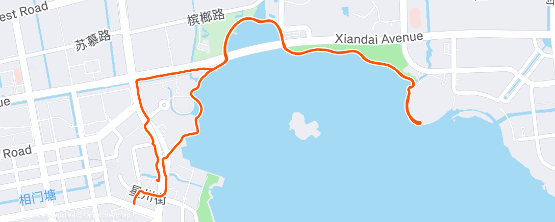 Карта физической активности (傍晚回苏放松Run)