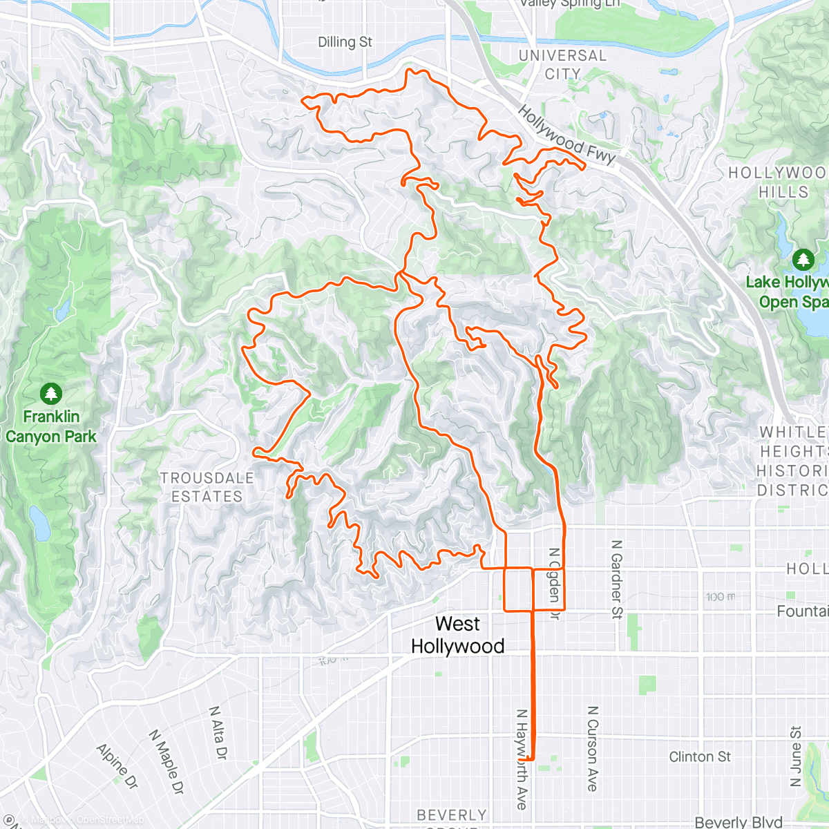 Map of the activity, Attaquer Ride