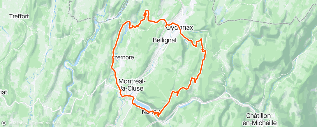 Карта физической активности (Rand'hopital à Oyonnax avec la team Ste Croix)