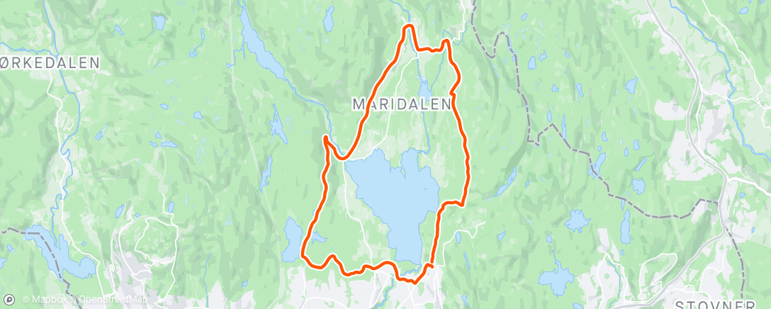 Map of the activity, Sykkeltur med Håkon