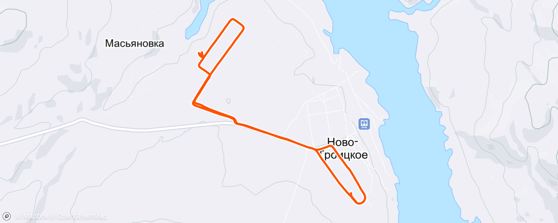 Map of the activity, Дневной забег