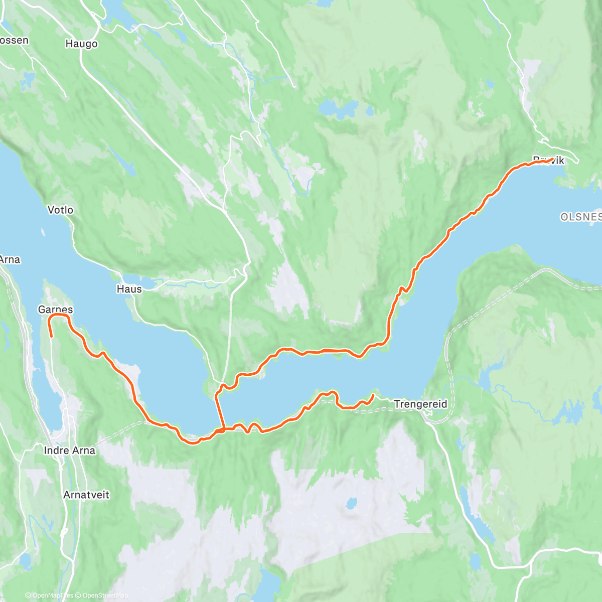 Map of the activity, Morning Ride