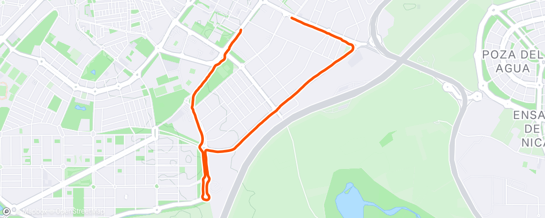 Map of the activity, Carrera de tarde