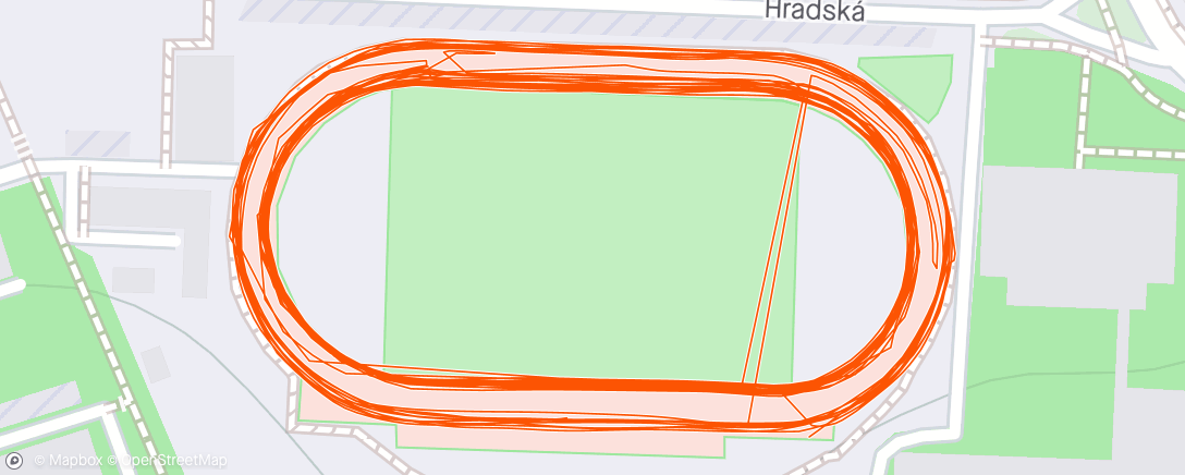 Carte de l'activité 5*(1000m + 200m mzk + 200m)