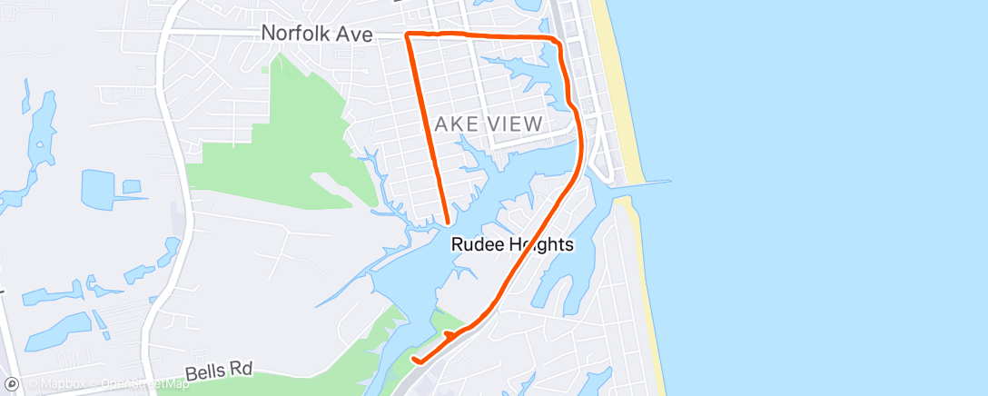 Map of the activity, Morning Run